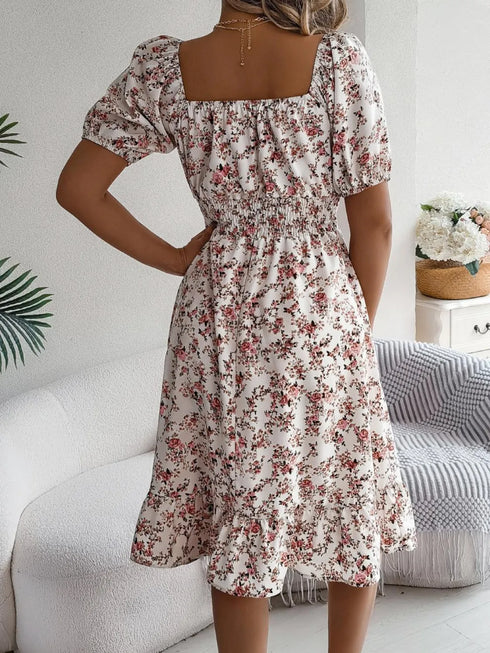 ruffled-hem-floral-puff-sleeve-dress OhSoStyled at Sophia's Style-18